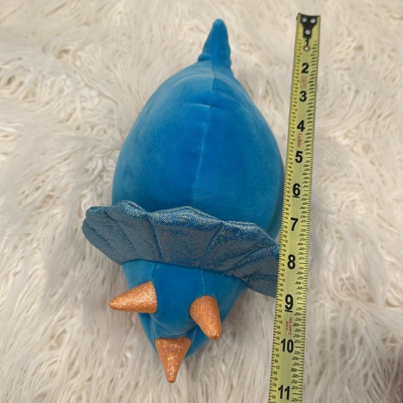Triceratops Puffyfluff Color Blue Plushy Dinosaur 11” New - Picture 14 of 15